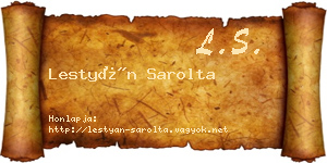 Lestyán Sarolta névjegykártya
