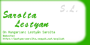 sarolta lestyan business card