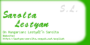 sarolta lestyan business card